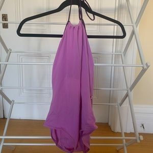 Pale purple high neck tie up YUMIKO, size M